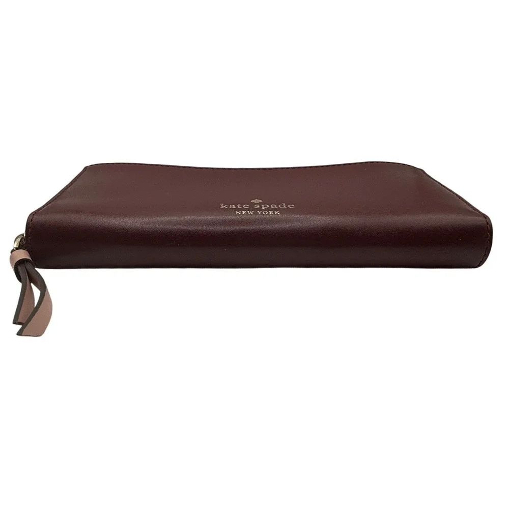KATE SPADE Staci Colorblock Large Continental Wallet, Deep Red and Blush Pink